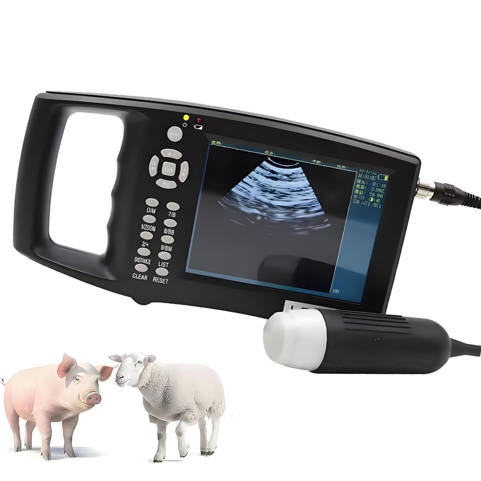 HD Schwangerschaftstester Für Veterinär,Tragbarer Tierärztlicher Scanner Mit Mechanischer Sonde,Für Nutztierarten Geeignet, Für Schwangerschaftskontrolle Bei Schweinen A