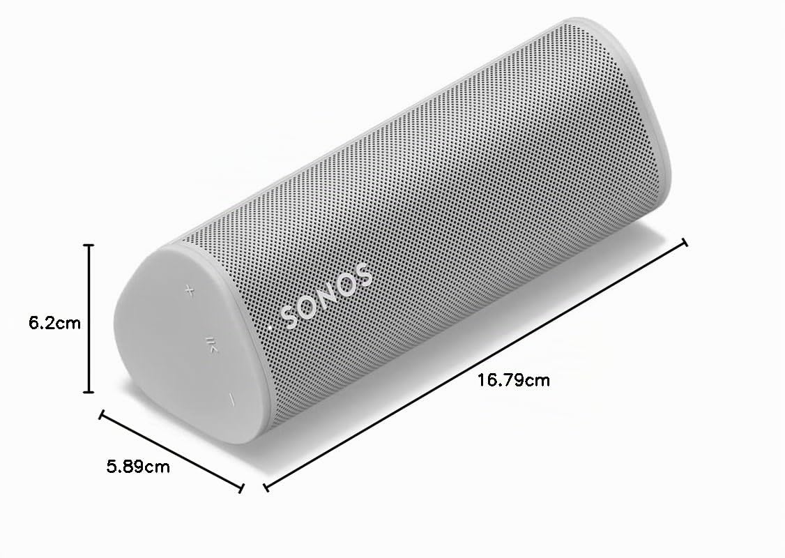 Sonos Roam SL Altavoz WiFi y Bluetooth - Altavoz Compacto, Compatible con AirPlay2, para Uso en Interiores y en Exteriores, duración de batería de hasta 10 Horas, en Blanco