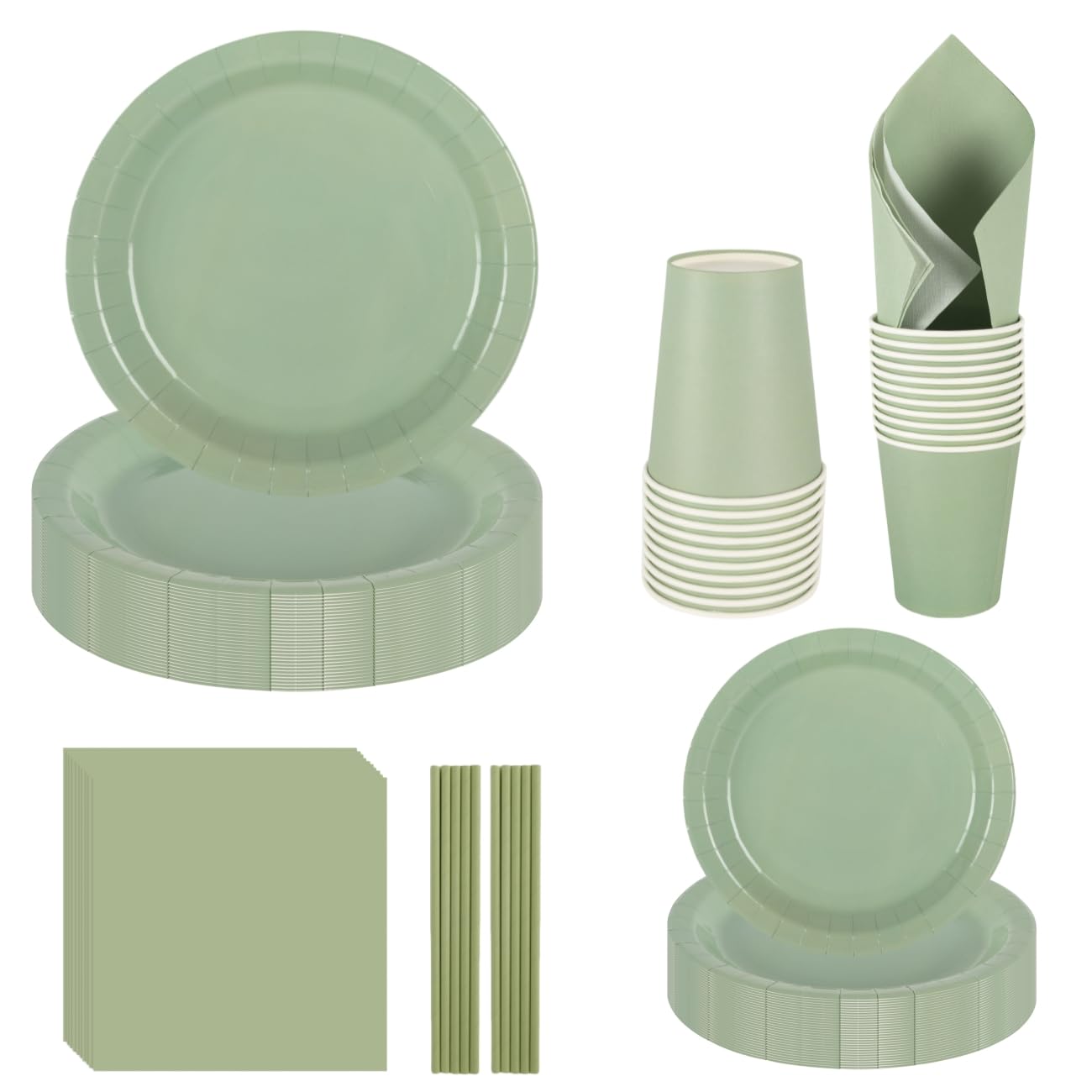 Ulikey Halloween Stoviglie per Feste, 147 PCS Set di Stoviglie a Tea