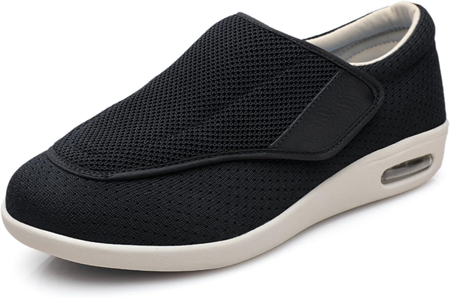 WTFYSYNOrthopedic Diabetic Walking Shoes Foot and Heel Pain Relief Extended Widths Orthopedic Walking Shoes Diabetic Bunions Black