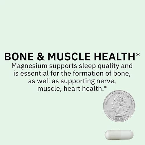 Miniatura 4 de Magnesio 200 mg, apoyo para el sueño y salud ósea y muscular, suplemento dietético, cápsulas vegetarianas, 60 unidades SP