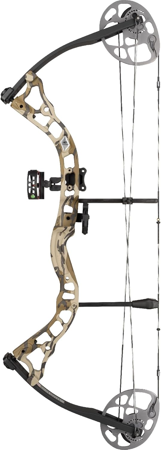 DIAMOND ARCHERY Prism Fully Equipped Adjustable Durable Compound Bow, Right/Left Hand, 5-55 lbs Draw Weight, 295 FPS
