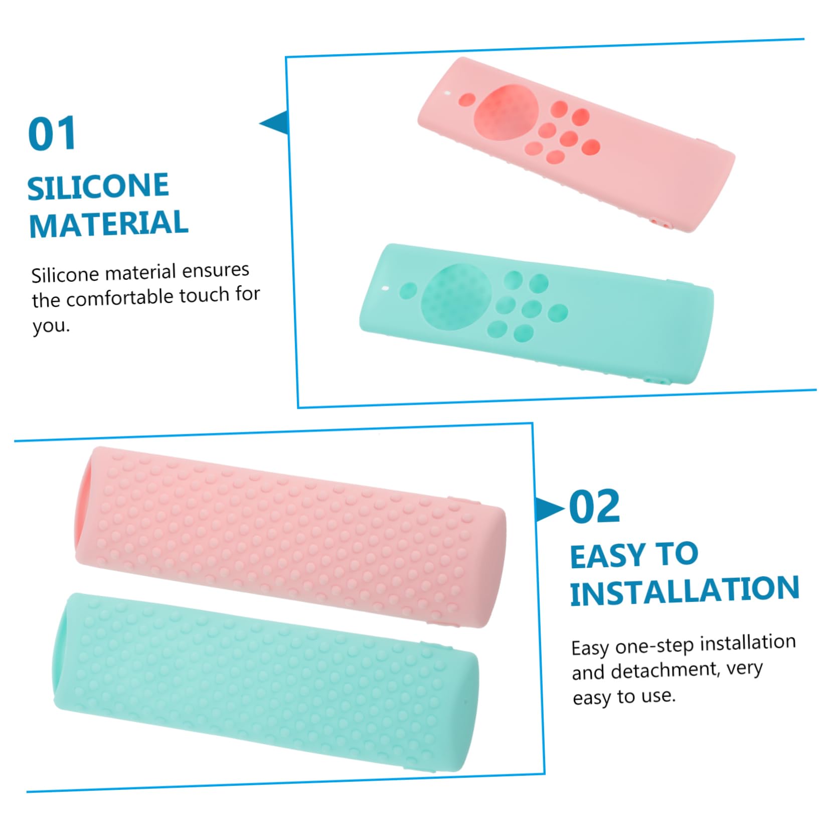 Uonlytech 6 Piezas Control Remoto Accesorios casa Accesorios para TV Cubierta del Controlador de TV de Silicona Protector de Controlador de TV Accesorio de Carcasa de Controlador de TV Lite