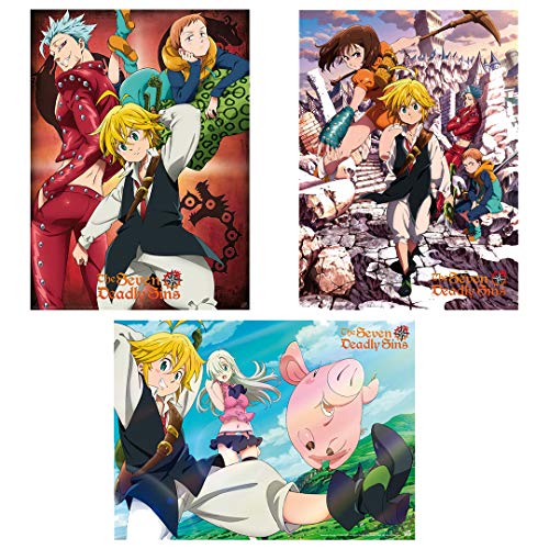 ABYSTYLE The Seven Deadly Sins Poster Pack Includes 3 Unframed 15