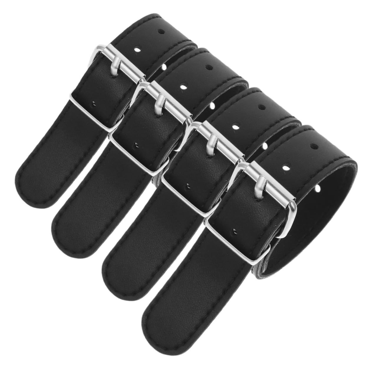 BELLIFFY 4pcs Bicycle Basket Straps Durable PU Replacement Parts for Easy Installation Bikes Secure Fit for Various Bike Baskets Hardware for Long Term Use