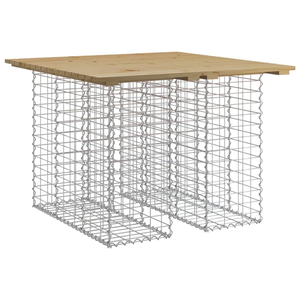 Banco jardín Cesta gaviones Madera Pino impregnada 100x102x72cm, Banco Jardin Exterior, Banco Terraza, Muebles De Exterior Jardin, Muebles De Terraza 834370