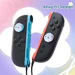 DLseego Thumb Grips Designed for Nintendo Switch 2 2025, Soft Silicone Joycon Analog Controller Protective Anti-Slip Cover 2PCS Button Joy Con Joystick Caps Covers, Cloud - White