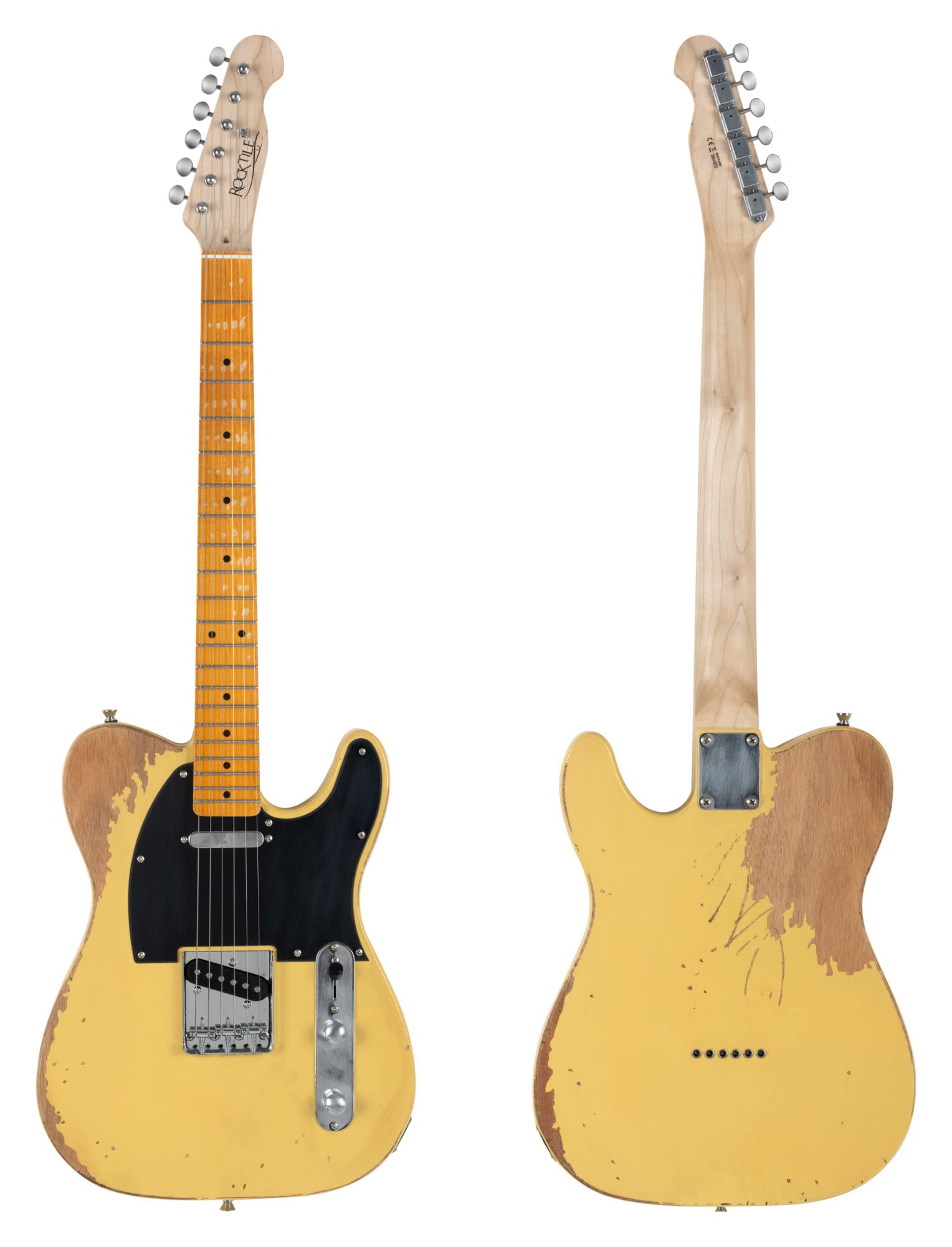 Rocktile Vinstage TL-HMBB Guitarra Eléctrica Vintage Blonde, General | Modelo: TL-HMBB, Serie: Vinstage, Peso: 3, 1 kg, Número de cuerdas: 6, Orientación: Diestros, Cuerpo, Cuerpo: Caoba, Mástil