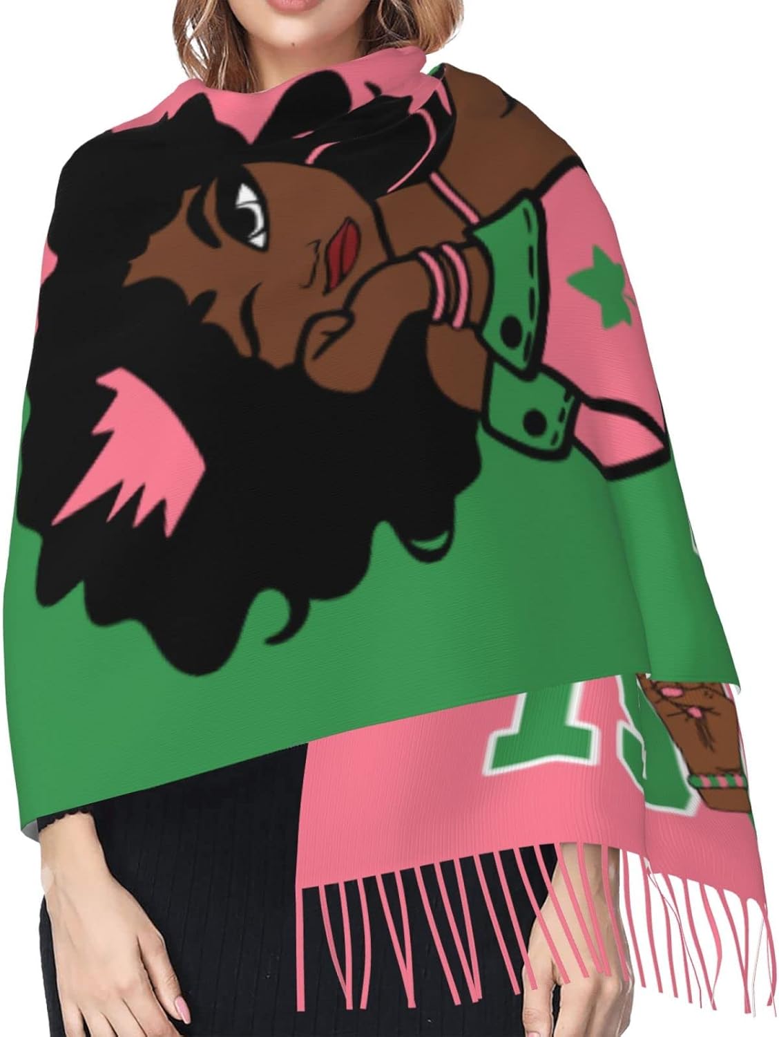 Women's Scarf Super Soft Wrap For Long Large Warm With Tassel - Image 4