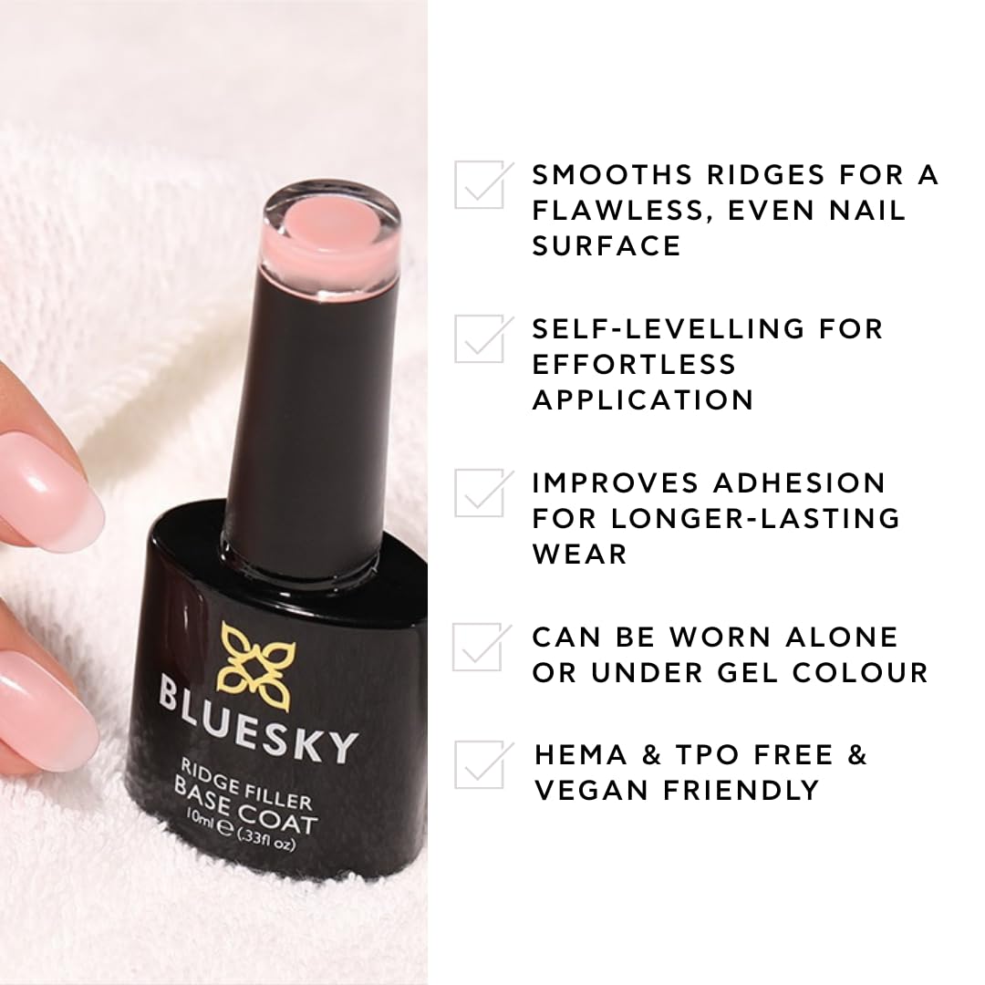 Bluesky Lakier Hybrydowy 10ml, Pink Panther - BRF04, Pink Lakier Żelowy do Manicure na 21 Dni, Profesjonalny, Salonowy i Domowy, Wymaga Utwardzenia pod Lampą LED UV