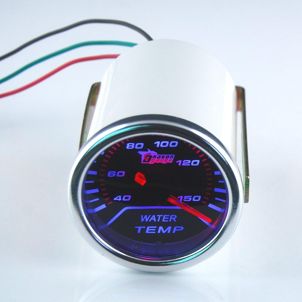 THG 2" Racing Super Bright White LED Smoked Water Temp Temperature Gauge Universal Fit Sedan Track Van Coach Meter Car Auto Motor