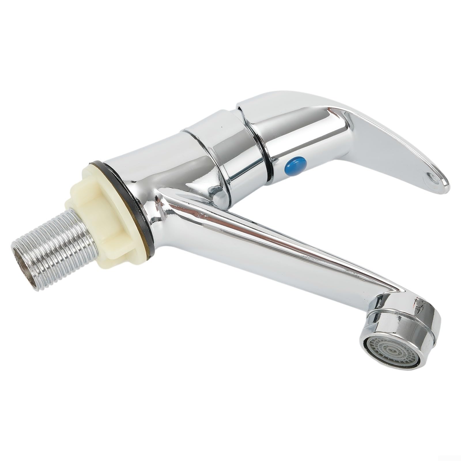 Itnxvkges Chrome Basin Mixer Faucet, Single Handle Single Hole Design, Solid Material