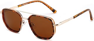 FEISEDY Polarized Aviator Sunglasses for Women Men Square TAC Lens B0329