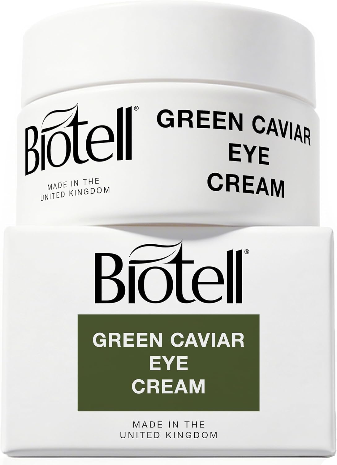 Green Caviar Eye Cream 20ml – Hydrating Under Eye Moisturiser with Hyaluronic Acid & Vitamin E – Smooths Fine Lines – 24-Hour Hydration – Lightweight Eye Contour Cream – Made in UK