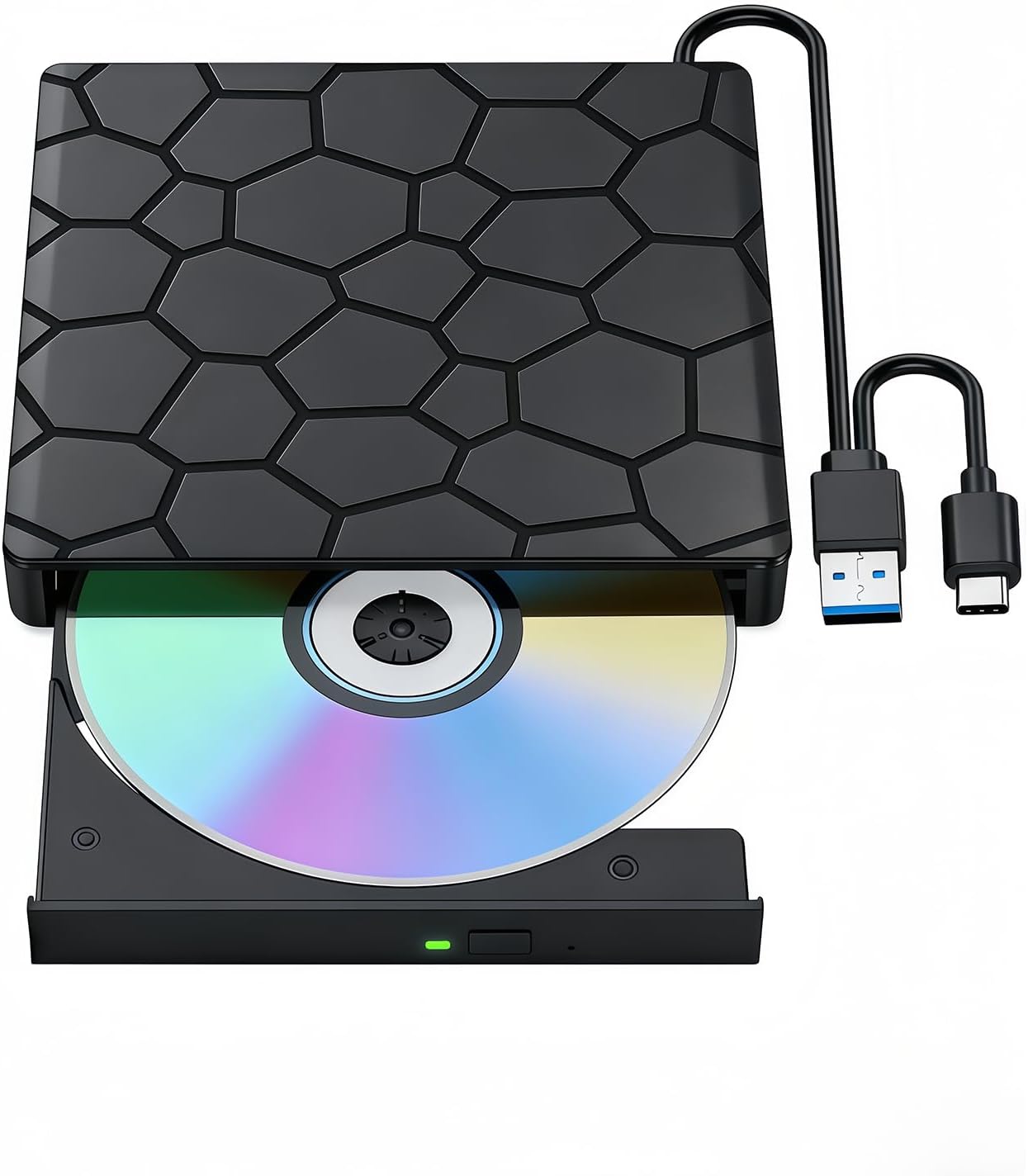 gingo External Blu-ray BD/DVD/CD Drive - USB 3.0 Optical Disc Burner, Reader & Duplicator with 3D Playback, Works Seamlessly with Laptops, Desktops, Windows, Mac & Linux Devices