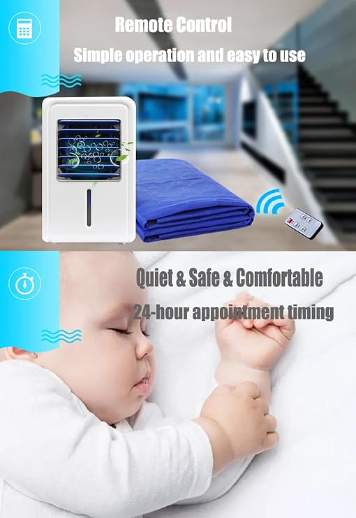 Mattress Cooler Air-conditioned Water-cooled Mattresses, The Bed Fan For Cooling Sleep In Summer, Mattress Evaporative Cooling Topper