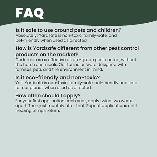 Miniatura 8 de Outdoor YardSafe | Mata y repele mosquitos, garrapatas, pulgas, ácaros y más con aceites esenciales naturales, seguro para familias y mascotas,