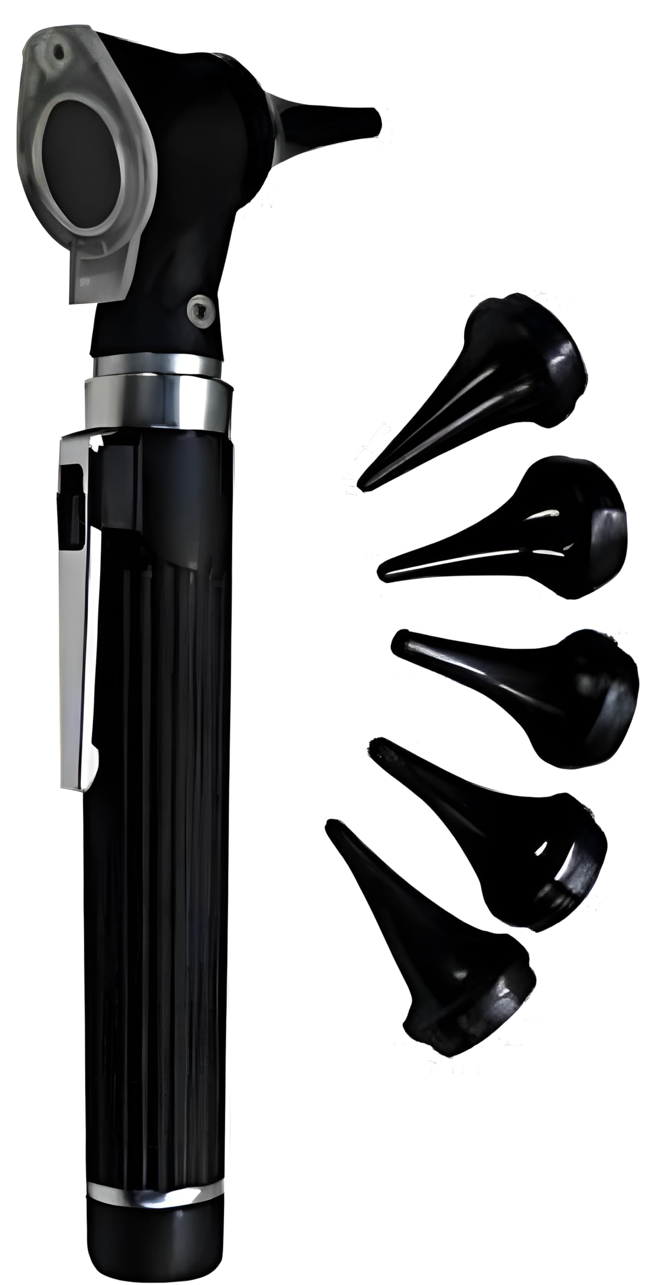 Dr. Care Mini Otoscope - Portable Ear Light and Exam Kit for Home and Professional Use - Fiber Optic Scope Ear Scope with Light, Ear Infection Detector - Pocket Diagnostic Equipment (Black)