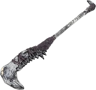 Halloween Scythe Prop: Halloween Grim Cosplay Death Scythe Staff Prop Grim Death Costume Accessories for Party Chocolate