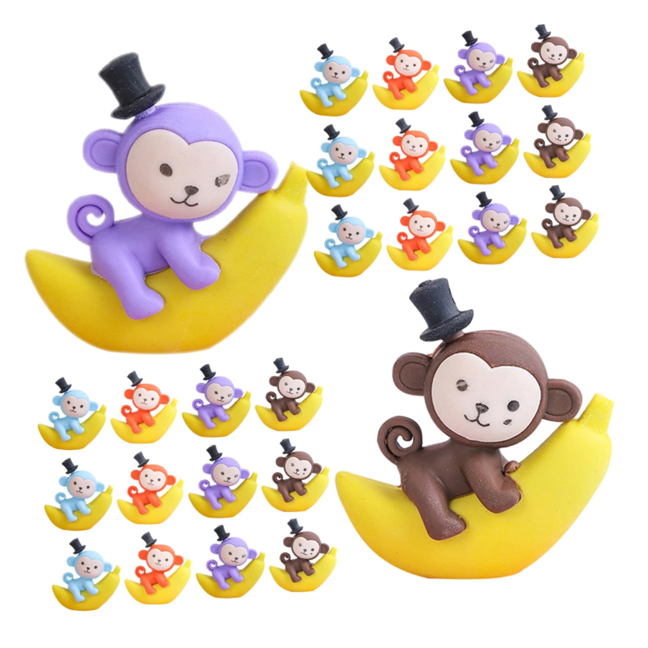 MAGICLULU 48 pezzi Gomme da Cancellare Divertenti con Scimmia su Banana Gommini Regalo per Studenti Accessori Scuola Unici e Originali Gadget per Feste e Premi Scolastici