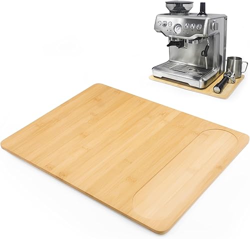 Miniatura 8 de Deslizador de bambú compatible con la máquina de espresso Breville Barista 870878 - Organizador deslizante para almacenamiento de encimera de cocina