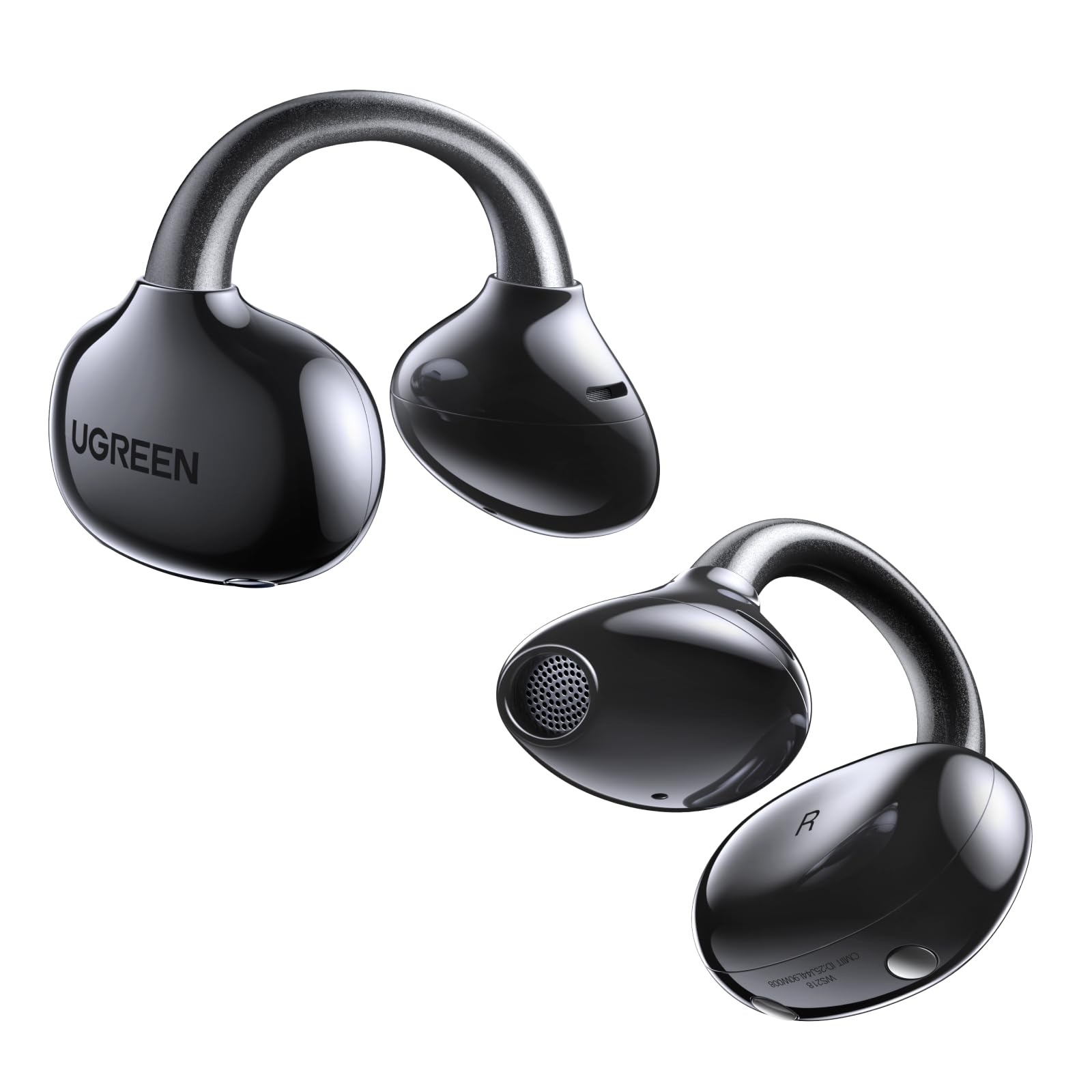 UGREEN ClipBuds Pro Open Ear Kopfhörer mit Adaptive ANC, Bluetooth Kopfhörer mit Hi-Res Audio, LDAC, Bluetooth 6.0, 32h Spielzeit, kopfhörer kabellos Bluetooth mit ENC, IPX5, APP, Schwarz