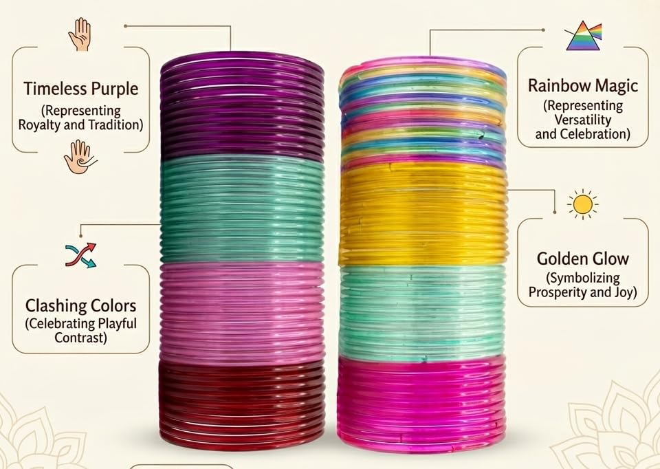Image of NMII Glass with Plain and Simple Design Glossy Finished Fancy Bangle Set For Women and Girls | Glass Bangles | Stylish Women's Bangles