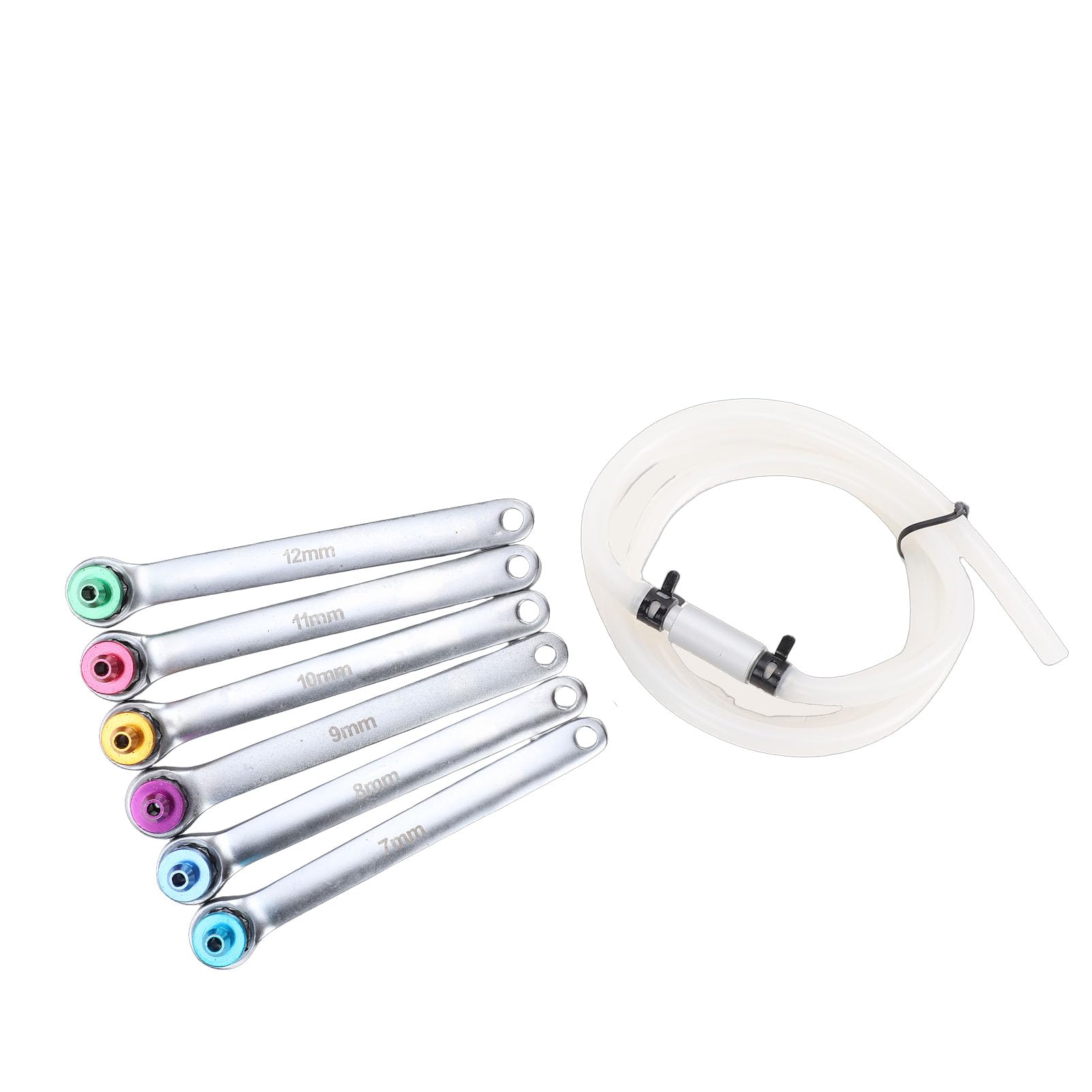 Set di Chiavi per Spurgo Freni da 7 Pezzi, Acciaio al Cromo Vanadio, Design Ergonomico, Perfetto per la Manutenzione dell'auto Fai da Te e la Meccanica Professionale