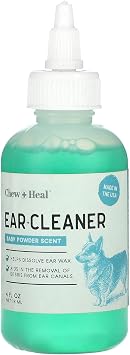 Chew + Heal Dog Ear Cleaner Solution | 4 oz Dropper | Pet Ear Wash for Dogs & Cats to Prevent Infections & Remove Wax | Soothing Aloe, Witch Hazel & Tea Tree Oil | Gentle, Vet-Approved Formula
