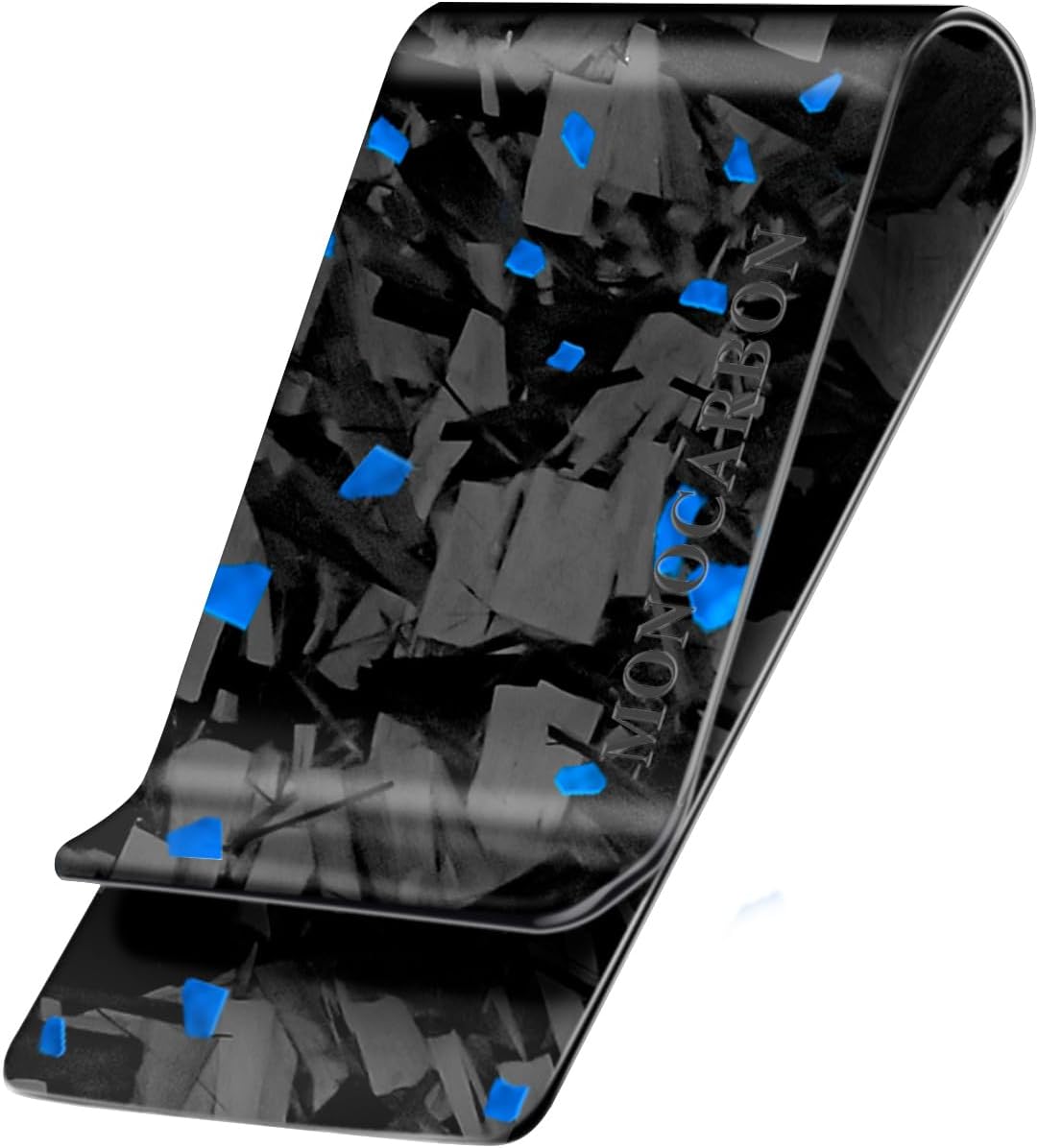 MONOCARBON Carbon-Fiber-Money-Clip-for-Men, Minimalist-Money-Holder for Cash, High Elastic Carbon-Fiber-Wallet, Slim and Durable