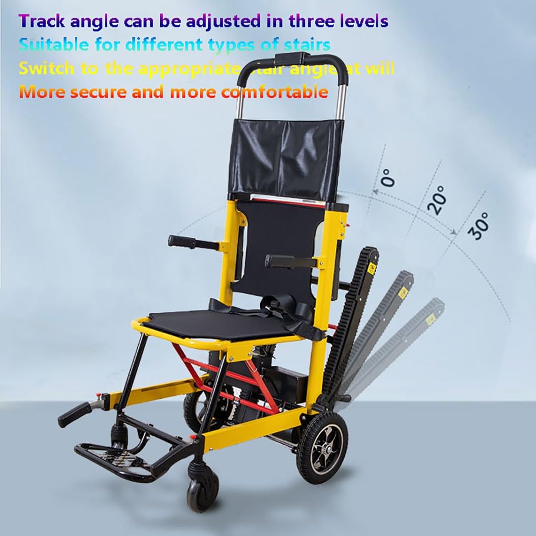 Montascale Elettrico Cingolato,Montascale Elettrico Con Carrello A Mano,Montascale Portatile Pieghevole,Montascale Per Anziani,Carico 169 Kg/373 Libbre,Per Salire E Scendere Le Scale Black