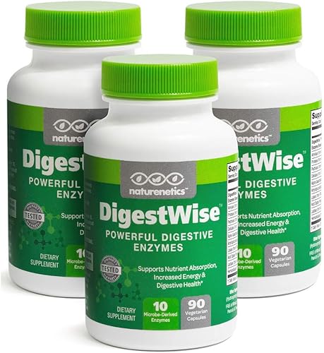 Enzimas digestivas - 1 antes de cada comida Vea lo bien que se siente - DigestWise Estándar de oro de suplementos de enzimas digestivas - 10 enzimas disponible en Yaxa Guatemala