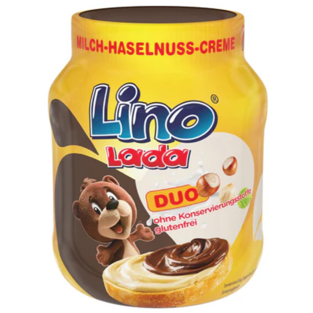 Lino Lada Duo – mleko i orzech laskowy krem czekoladowy do smarowania czekolady 350 g x 5 sztuk