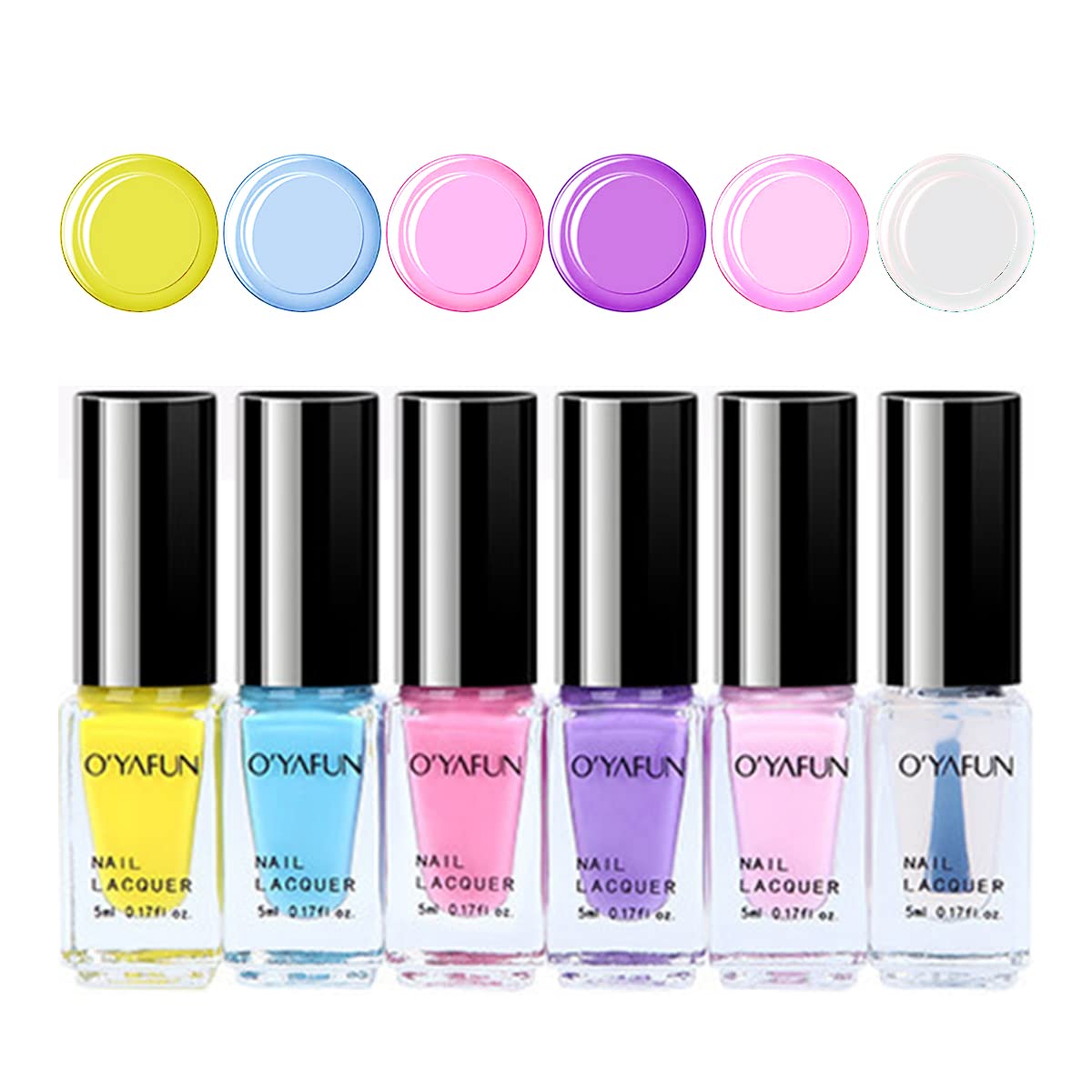 Tophany Nail Polish Set (6 Bottles)Peel off Nail Polish