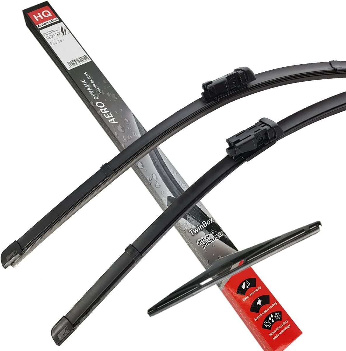 HQ Automotive Wiper Blade Front Rear Kit, Ad32-424|Hq12E