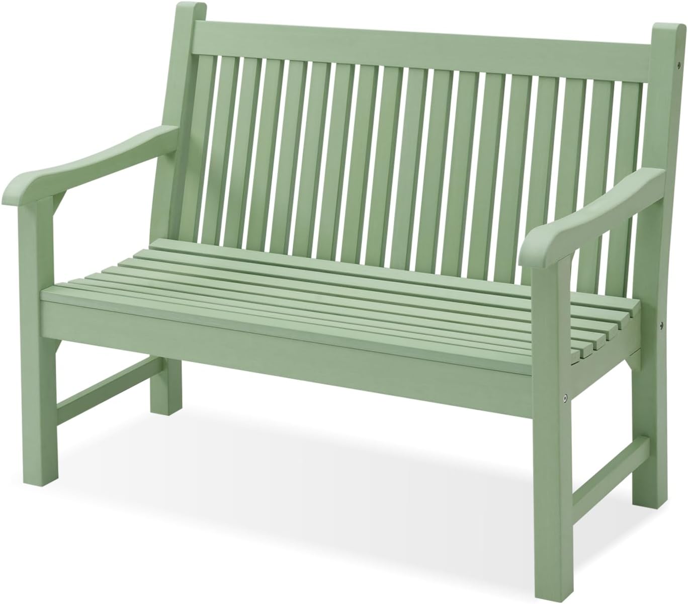 Psilvam Garden Bench, 2Person Poly Lumber Patio Bench, All