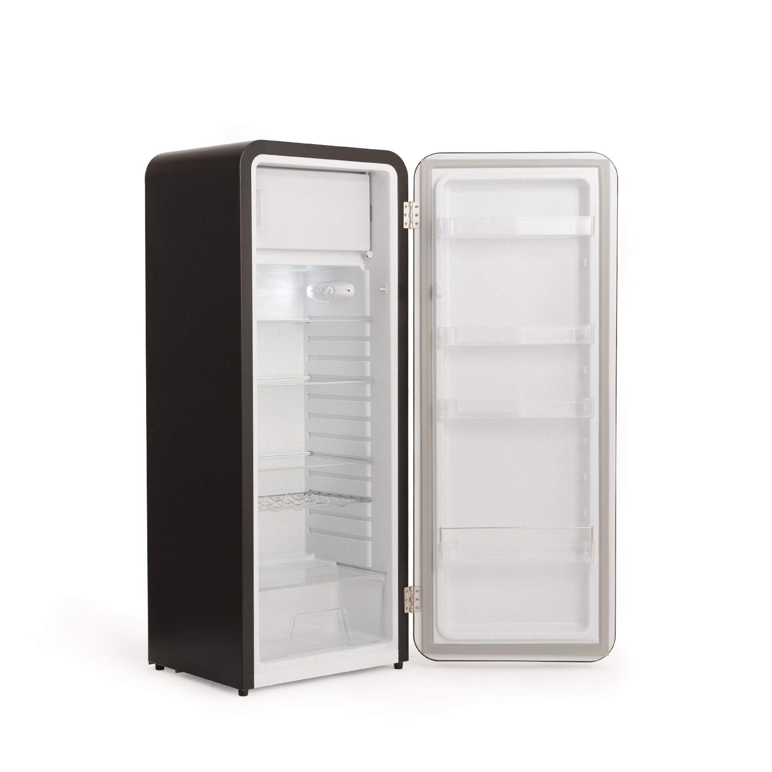CREATE / RETRO FRIDGE 150 WOOD/Frigorífico blanco roto maneta madera con congelador 281L / 102W. bajo consumo. diseño vintage. 150cm. 3 estantes. regulador temperatura. botellero. 60x60x150cm — view 93