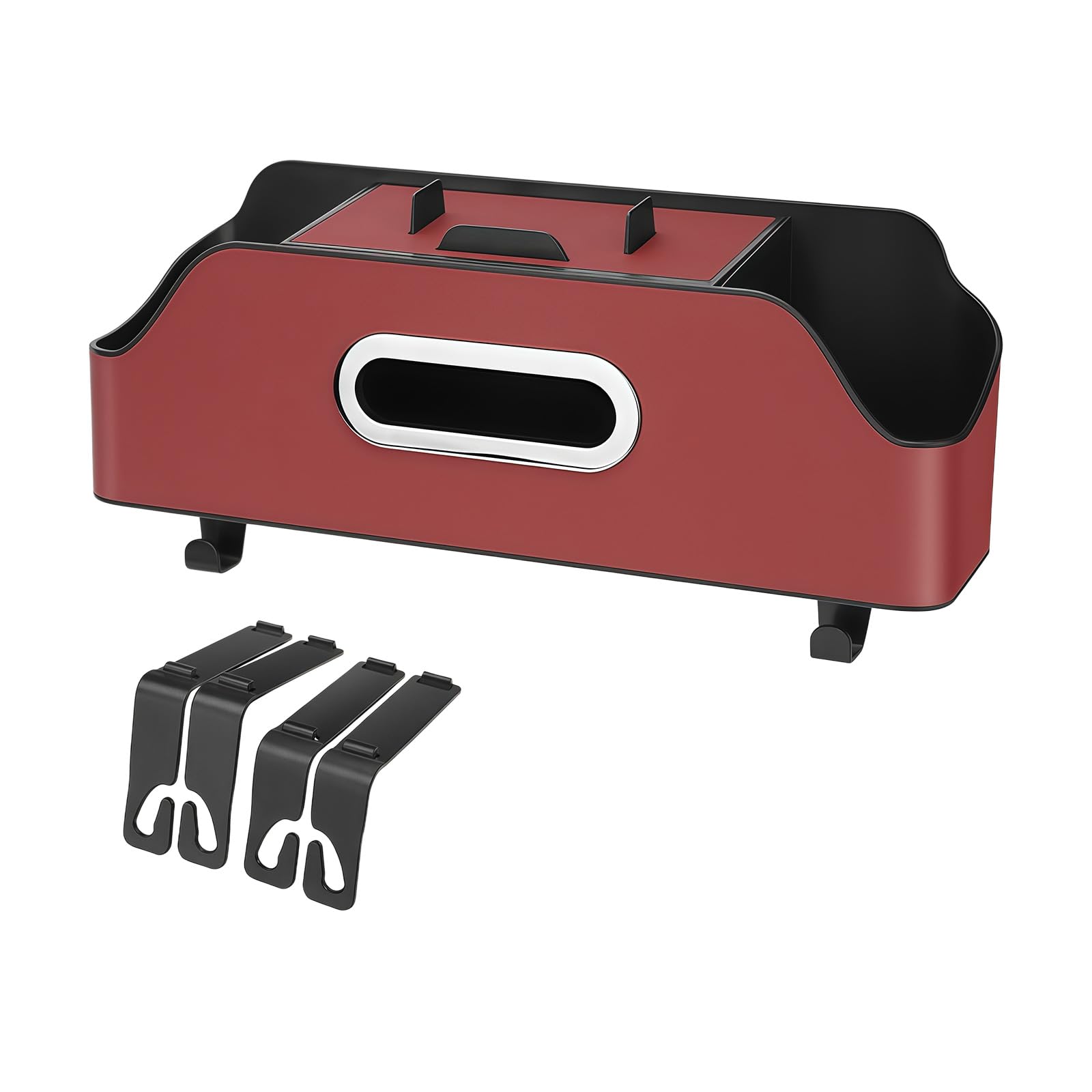 Kangnice Multifunctional Back with Compartments Hooks for Storage Tissues ABS Leather Car Accessory