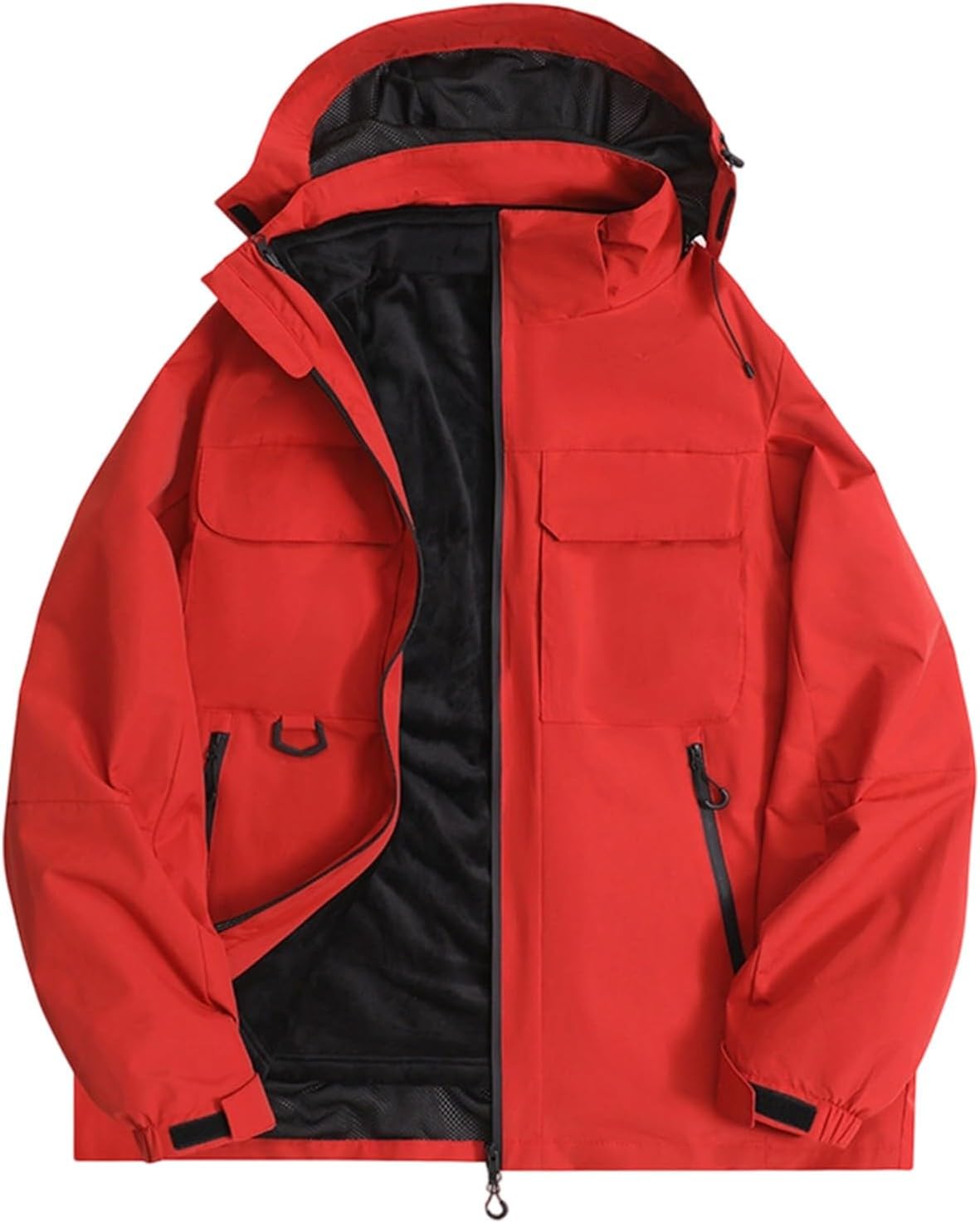 Men's Hooded 3-in-1 Jacket, Waterproof Windbreaker Coat