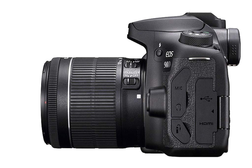Canon EOS 90D - Cámara Réflex de 32.5 MP (Sensor APS-C, 45 Puntos AF, Disparos de 10fps, EOS Movie 4k+Full HD, Wi-fi, Bluetooth) Negro