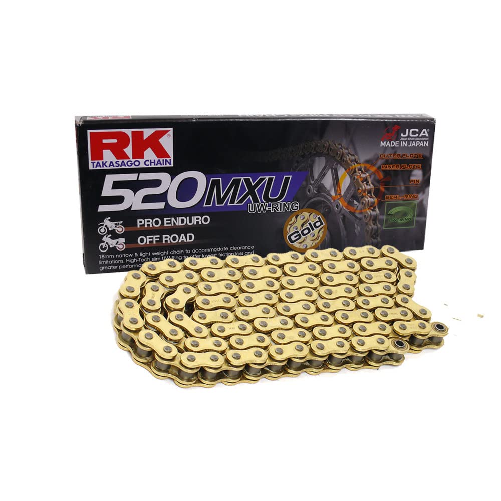 Ensemble chaine Suzuki Rm 250 89–97, chaîne RK Go 520 MXU 116, ouvert, or, 13/49