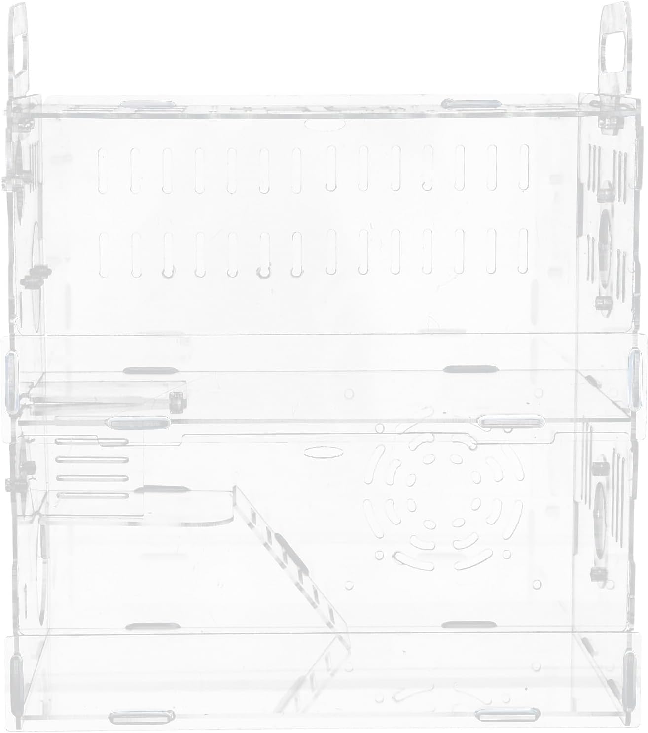 Guinea Pig Castle Cage Acrylic Small Animal Villa Double-Layer Cage 30×20×30 Cm Indoor Habitat for Hamsters Chinchillas Hedgehogs
