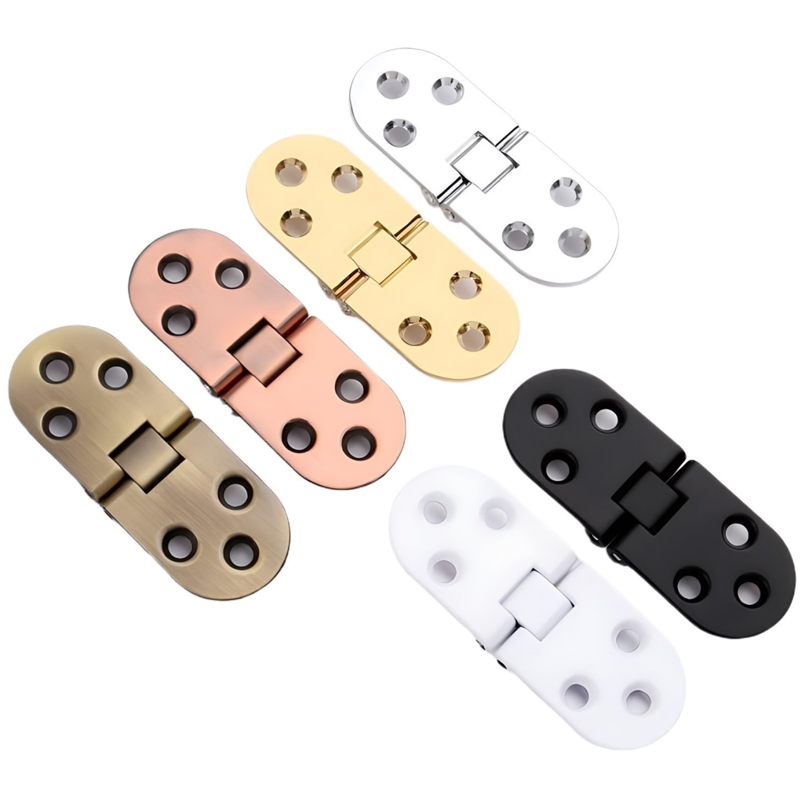 Kdhcvkz Gold 10Pcs Zinc 180 Degrees Flip Top Hinge Folding Furniture Hinge(Gold)