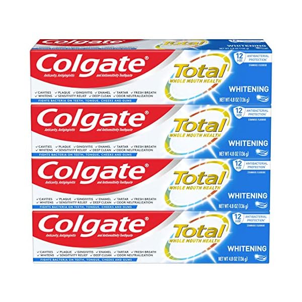 Colgate Total Whitening Toothpaste Gel with Stannous Fluoride and Zinc