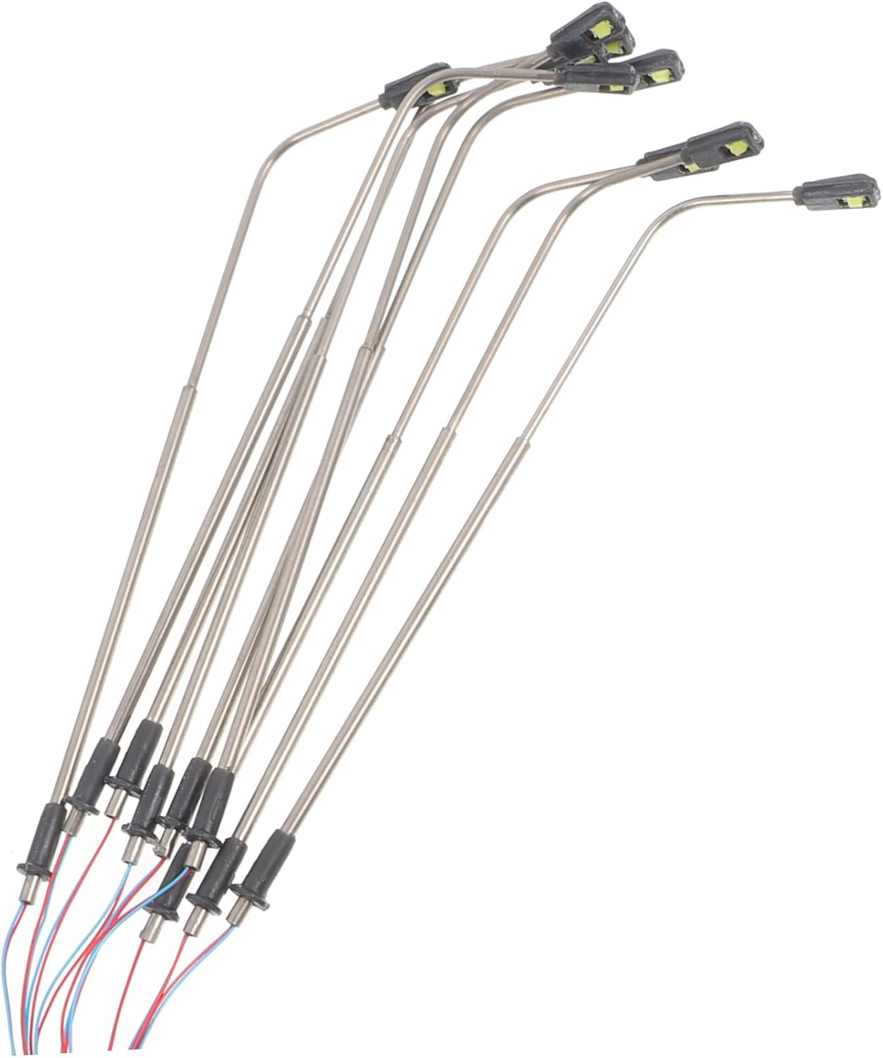 10pcs Scale Street Light Model Single Head Micro Landscape Lampposts for Decorative Model Layouts Construction White Light Voltage