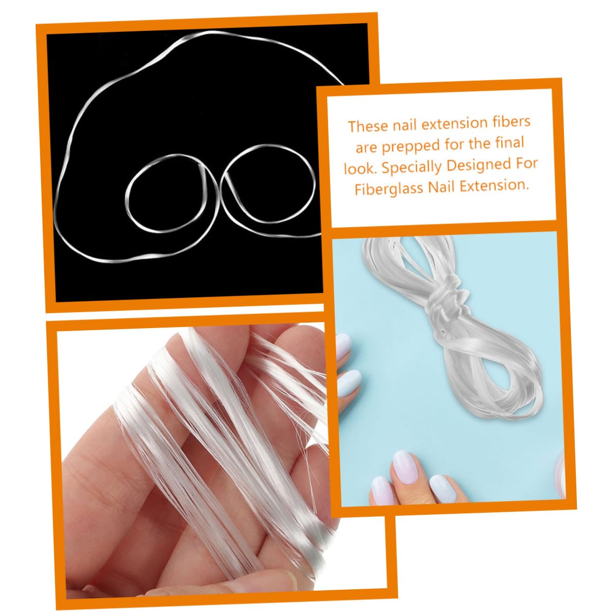 3bags Adjustable Shape Nail Fibers Nail Extension Kit for Home Salon Use