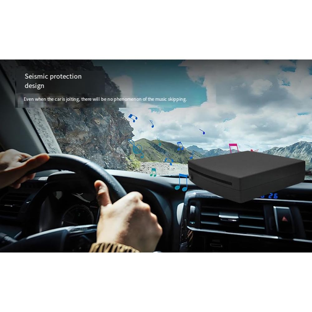 Lettore CD Universale per Auto e Camion, Esterno Tramite Porta USB, Versione Aggiornata con Adattatore Audio