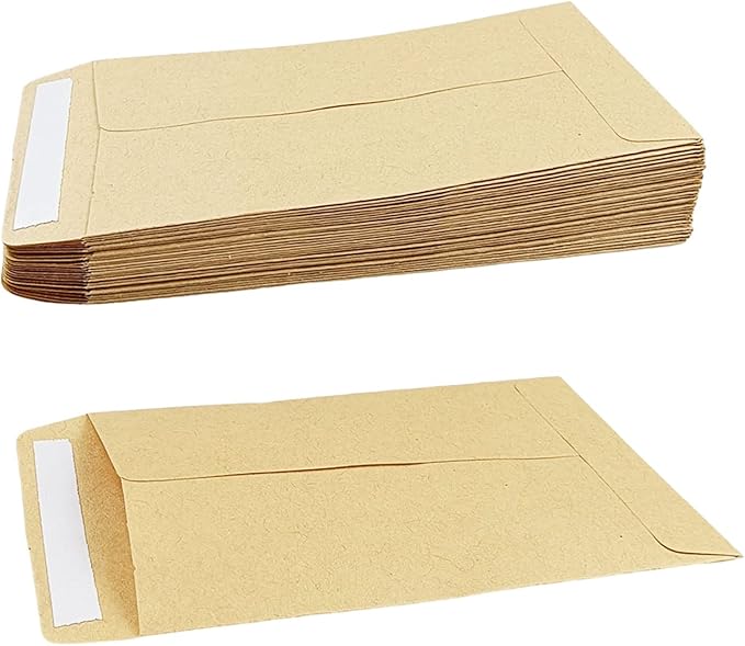 30Pcs Mini SelfAdhesive Envelopes, Small Brown Envelopes, Kraft Coin