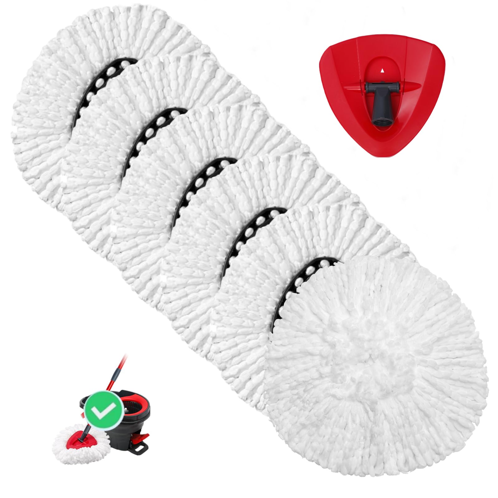 Snapklik.com : 7Pack Spin Mop Replacements Head For O Ceda EasyWring 1 ...