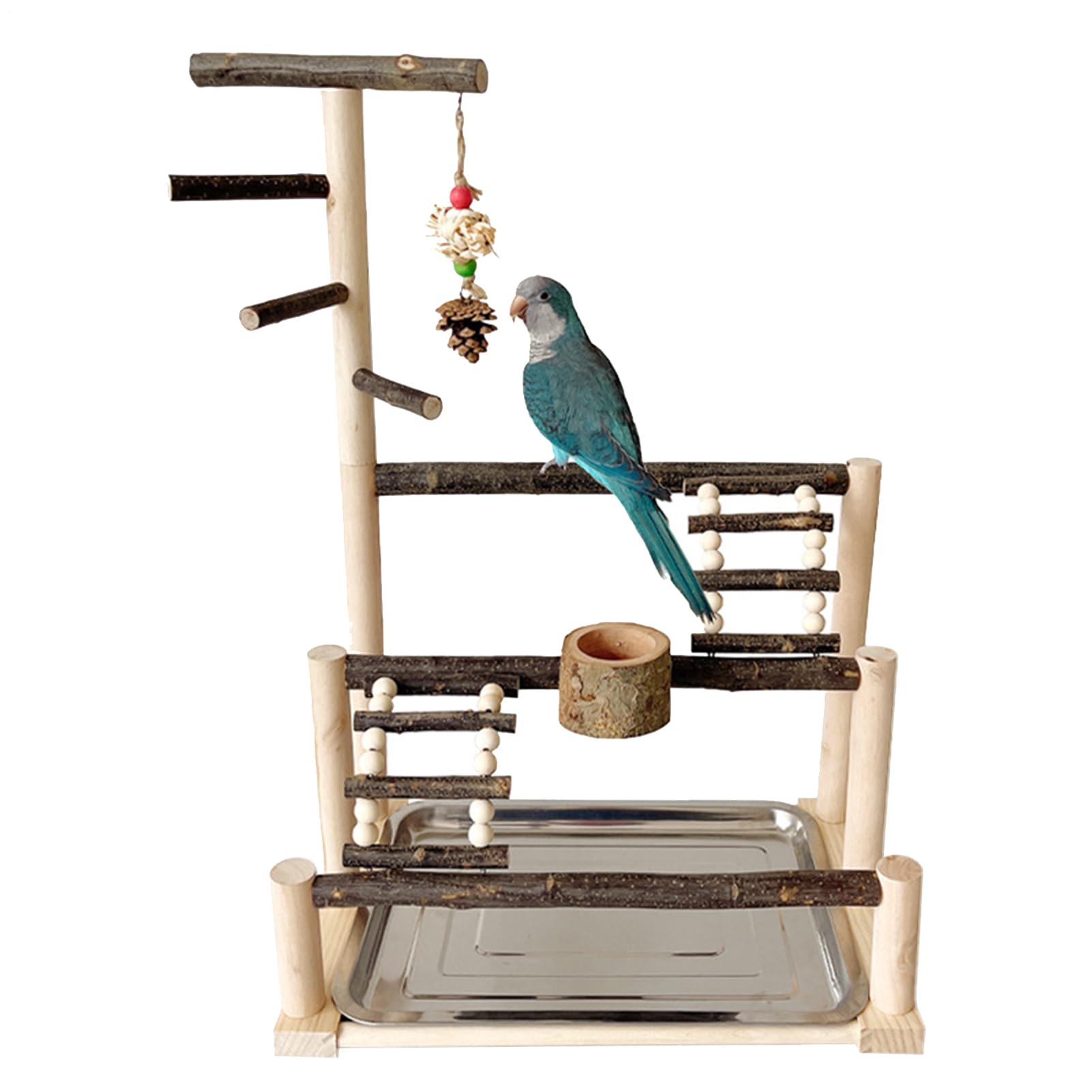 Stand giochi per pappagalli: appendiabiti per parco giochi per uccelli | supporto interattivo per gabbia di parrocchetti, palestra per giochi per pappagalli | ecologici
